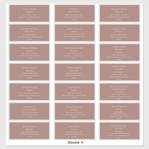 Simple Elegant | Dusty Rose Guest Address Labels