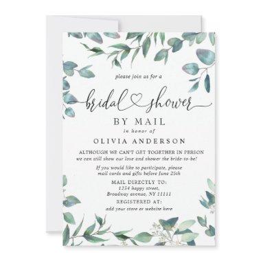 Simple Elegant Eucalyptus BRIDAL Shower By Mail Invitations