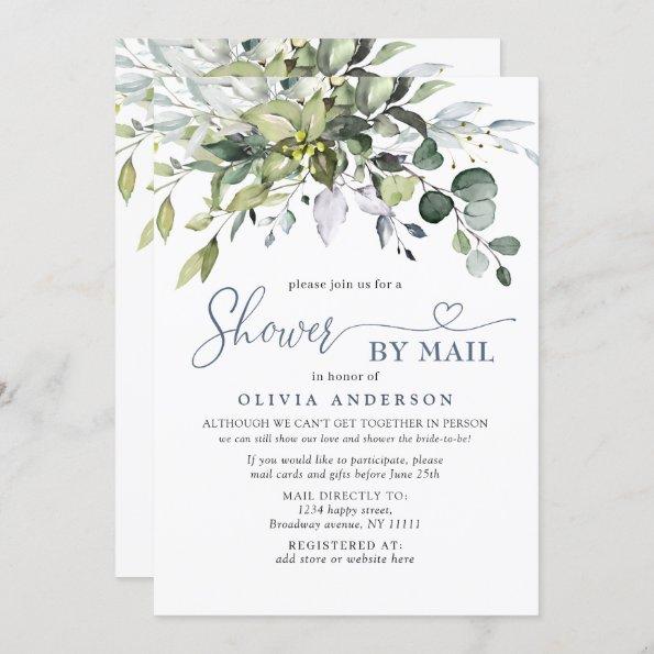 Simple Elegant Eucalyptus BRIDAL Shower By Mail Invitations
