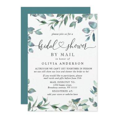 Simple Elegant Eucalyptus BRIDAL Shower By Mail Invitations