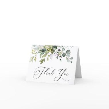 Simple Elegant Eucalyptus Watercolor Greenery Thank You