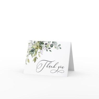 Simple Elegant Eucalyptus Watercolor Greenery Thank You
