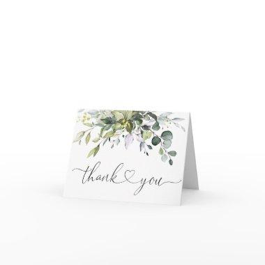 Simple Elegant Eucalyptus Watercolor Greenery Thank You Invitations