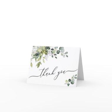 Simple Elegant Eucalyptus Watercolor Greenery Thank You