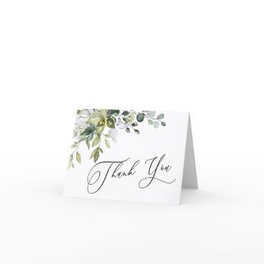 Simple Elegant Eucalyptus Watercolor Greenery Thank You