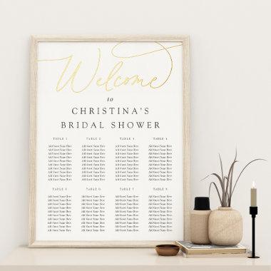 Simple Elegant Foil Script Welcome & Seating Chart