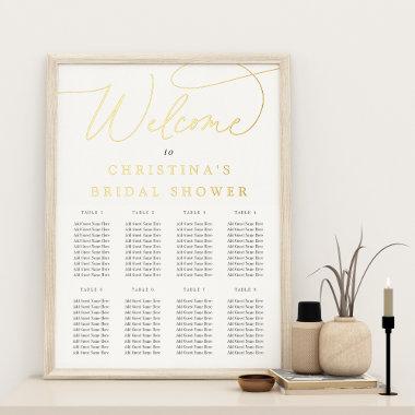 Simple Elegant Foil Script Welcome & Seating Chart