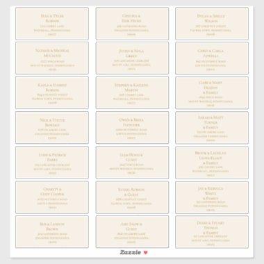 Simple Elegant Gold and Ivory Guest Address Labels