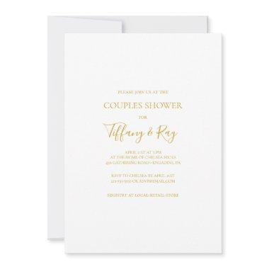 Simple Elegant Gold Couples Shower