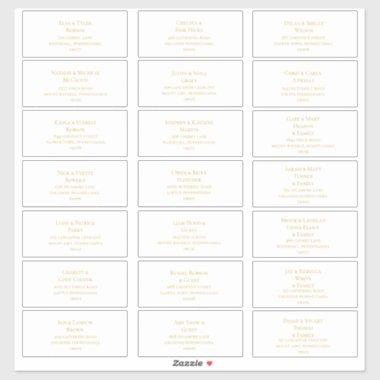 Simple Elegant Gold Font Wedding Address Labels