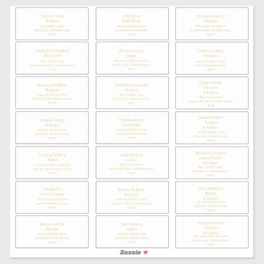 Simple Elegant Gold Font Wedding Address Labels