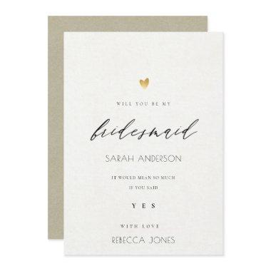 SIMPLE ELEGANT GOLD KRAFT TYPOGRAPHY BRIDESMAID