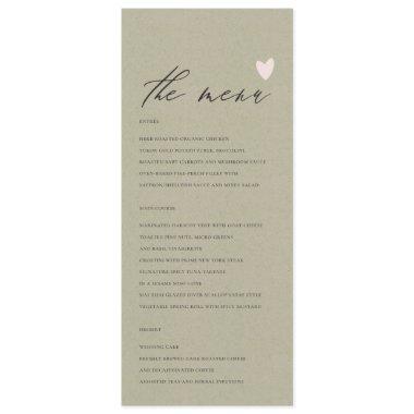 SIMPLE ELEGANT GOLD KRAFT TYPOGRAPHY menu