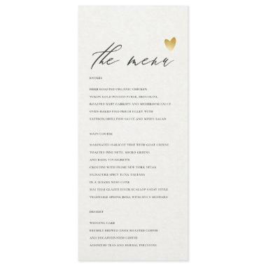 SIMPLE ELEGANT GOLD KRAFT TYPOGRAPHY menu Invitations