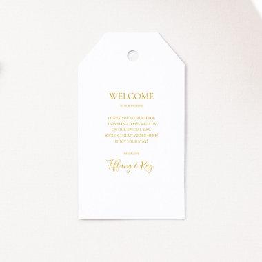 Simple Elegant Gold Wedding Welcome Gift Tags