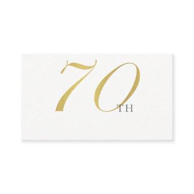 SIMPLE ELEGANT GOLD WHITE TYPOGRAPHY 70 BIRTHDAY PLACE