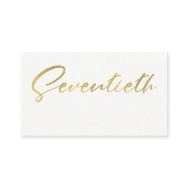 SIMPLE ELEGANT GOLD WHITE TYPOGRAPHY 70 BIRTHDAY PLACE