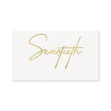 SIMPLE ELEGANT GOLD WHITE TYPOGRAPHY 70 BIRTHDAY PLACE