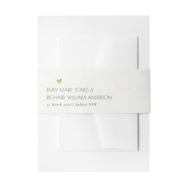 SIMPLE ELEGANT KRAFT GREY TYPOGRAPHY TEXT ONLY Invitations BELLY BAND