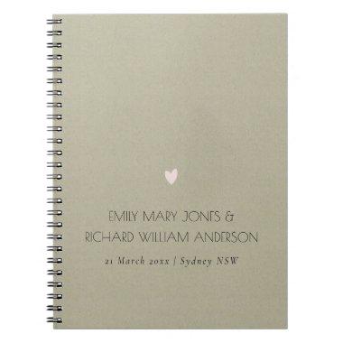 SIMPLE ELEGANT KRAFT TYPOGRAPHY TEXT ONLY WEDDING NOTEBOOK