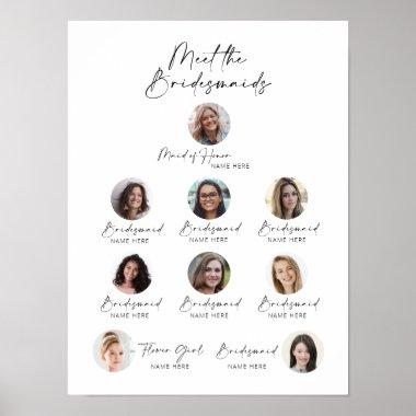 Simple Elegant Meet The Bridesmaids Poster
