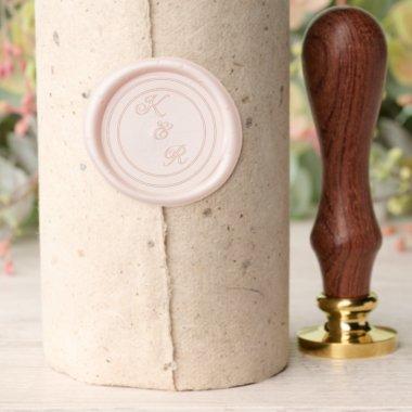 Simple Elegant Minimalist Circular Frame Monogram Wax Seal Stamp