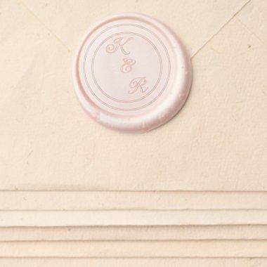 Simple Elegant Minimalist Circular Frame Monogram Wax Seal Sticker