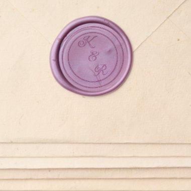 Simple Elegant Minimalist Circular Frame Monogram Wax Seal Sticker