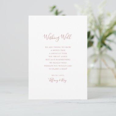 Simple Elegant Rose Gold Wedding Wishing Well Invitations