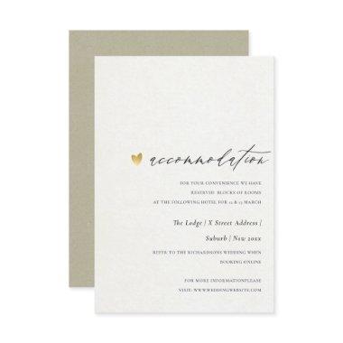 SIMPLE ELEGANT SQ KRAFT TYPOGRAPHY Accommodation Invitations