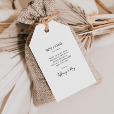 Simple Elegant Wedding Welcome Gift Tags