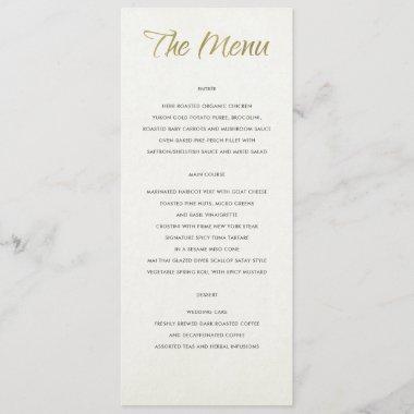SIMPLE ELEGANT WHITE GREY TYPOGRAPHY menu Invitations