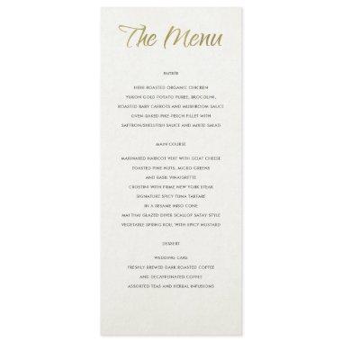 SIMPLE ELEGANT WHITE GREY TYPOGRAPHY menu Invitations