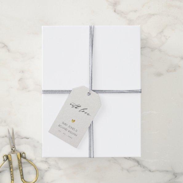 SIMPLE ELEGANT WHITE KRAFT TYPOGRAPHY TEXT ONLY GIFT TAGS