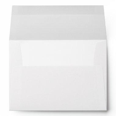 Simple Elegant White Lined Return Address Wedding Envelope