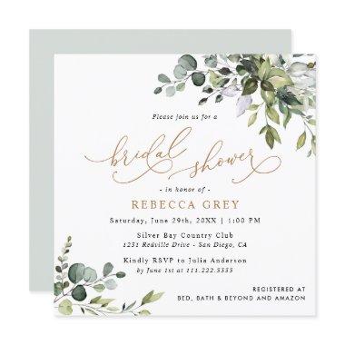 Simple Eucalyptus Greenery Gold