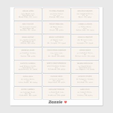 Simple Fall Cream Wedding Guest Address Label