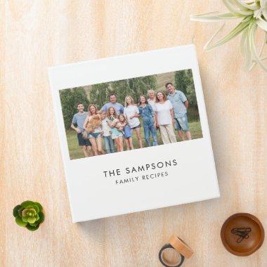 simple family photo recipes 3 ring binder