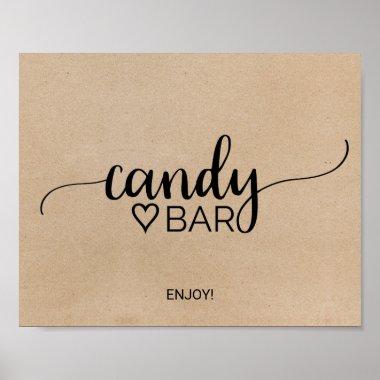 Simple Faux Kraft Calligraphy Candy Bar Sign