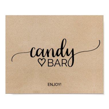 Simple Faux Kraft Calligraphy Candy Bar Sign