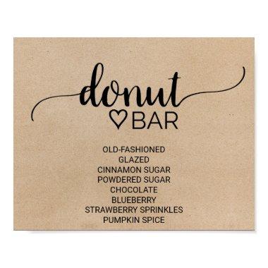 Simple Faux Kraft Calligraphy Donut Bar Sign