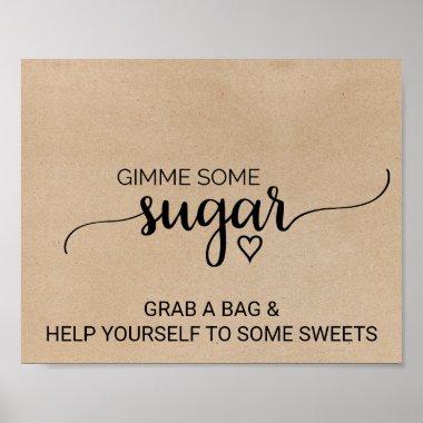 Simple Faux Kraft Calligraphy Gimme Some Sugar Poster