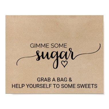 Simple Faux Kraft Calligraphy Gimme Some Sugar Poster