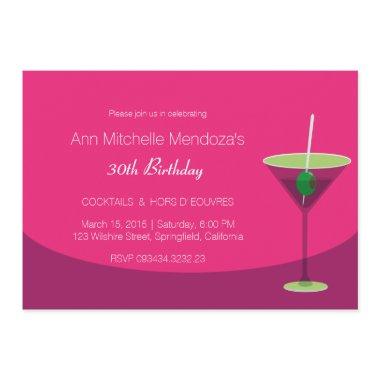 Simple Feminine Chic Pink Cocktail Party