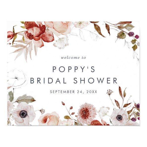 Simple Floral  Welcome Poster