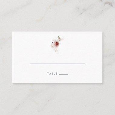 Simple Floral Flat Wedding Place Invitations