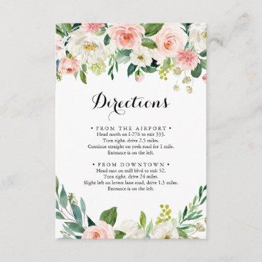 Simple Floral Green Foliage Wedding Directions Enclosure Invitations
