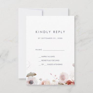 Simple Floral Simple RSVP Card
