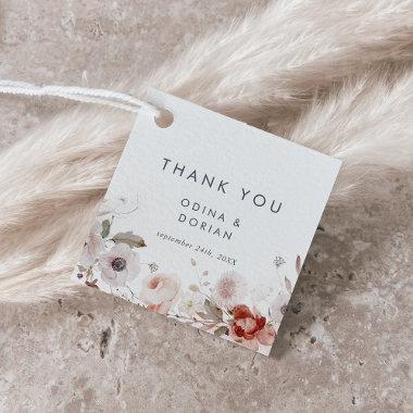 Simple Floral Thank You Favor Tags