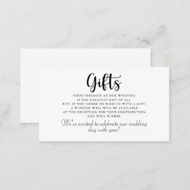 Simple Formal Calligraphy Wedding Gifts Enclosure Invitations